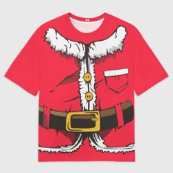 Женская футболка oversize 3D Санта Клаус наряд для косплея