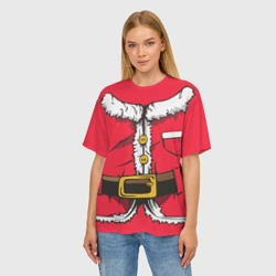 Женская футболка oversize 3D Санта Клаус наряд для косплея - фото 2