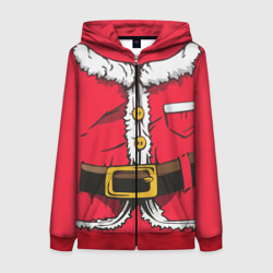 Женская толстовка 3D на молнии Санта Клаус наряд для косплея