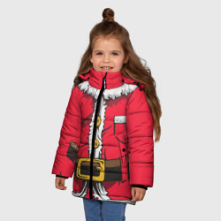 Зимняя куртка для девочек 3D Санта Клаус наряд - фото 2