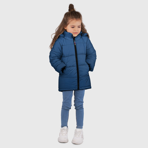 Зимняя куртка для девочек 3D 19-4052 Classic Blue, цвет черный - фото 5