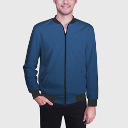 Мужской бомбер 3D 19-4052 Classic Blue - фото 2