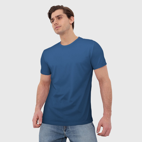 Мужская футболка 3D 19-4052 Classic Blue, цвет 3D печать - фото 3