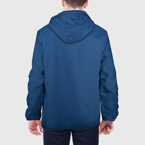 Мужская куртка 3D с принтом 19-4052 Classic Blue, вид сзади #2