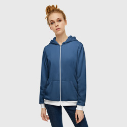 Женская толстовка 3D на молнии 19-4052 Classic Blue - фото 2