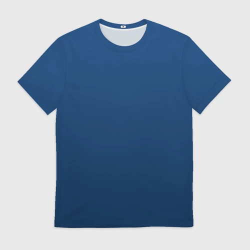 Мужская футболка 3D с принтом 19-4052 Classic Blue, вид спереди #2