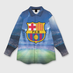 Мужская рубашка oversize 3D FC Barcelona