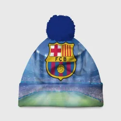 Шапка 3D c помпоном FC Barcelona