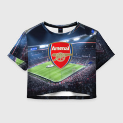 Женская футболка Crop-top 3D FC Arsenal