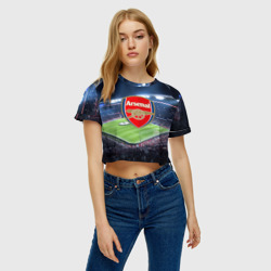 Женская футболка Crop-top 3D FC Arsenal - фото 2