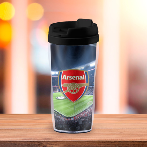 Термокружка-непроливайка FC Arsenal, цвет черный - фото 3