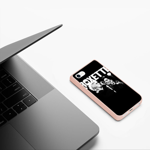Чехол для iPhone 5/5S матовый Roxette, цвет светло-розовый - фото 5
