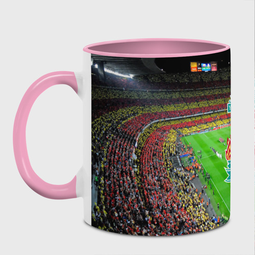 Кружка с полной запечаткой FC Liverpool, цвет белый + розовый - фото 2