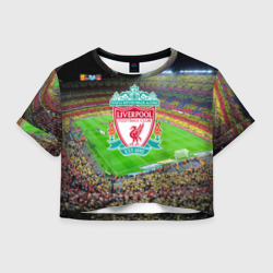 Женская футболка Crop-top 3D FC Liverpool