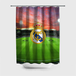 Штора 3D для ванной FC Real Madrid