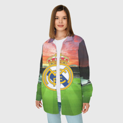 Женская рубашка oversize 3D FC Real Madrid - фото 2