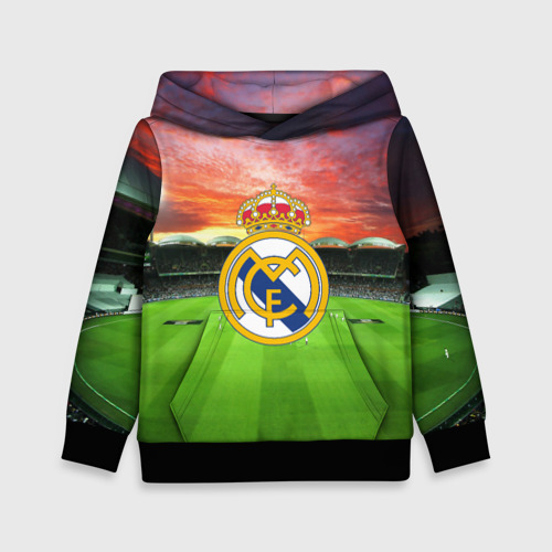 Детская толстовка 3D FC Real Madrid, цвет черный