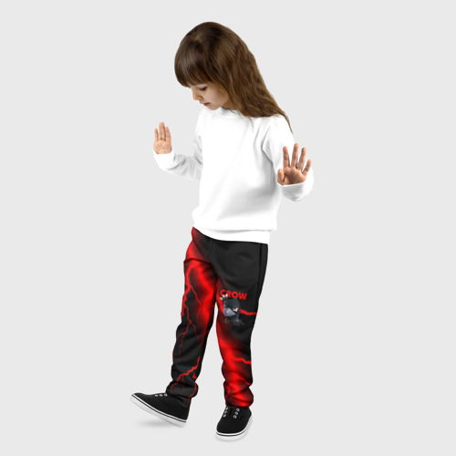 Детские брюки 3D с принтом Brawl Stars crow, фото на моделе #1