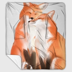 Плед с рукавами Я тебя фыр-фыр - лисы влюбленные