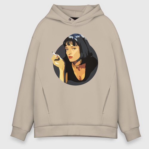 Мужское худи Oversize хлопок Mia Pulp Fiction, цвет миндальный