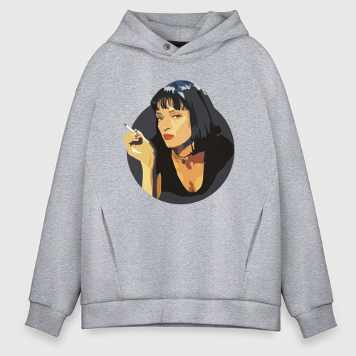 Мужское худи Oversize хлопок Mia Pulp Fiction, цвет меланж