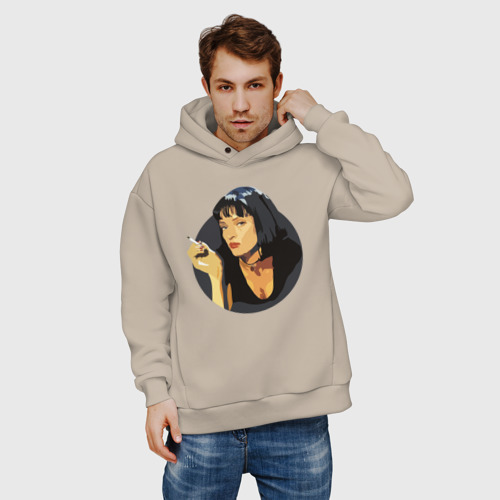 Мужское худи Oversize хлопок Mia Pulp Fiction, цвет миндальный - фото 3