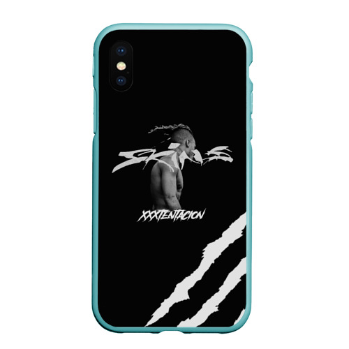 Чехол для iPhone XS Max матовый XXXTentacion skins, цвет мятный