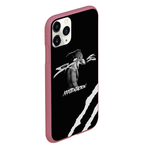 Чехол для iPhone 11 Pro матовый XXXTentacion skins, цвет малиновый - фото 3