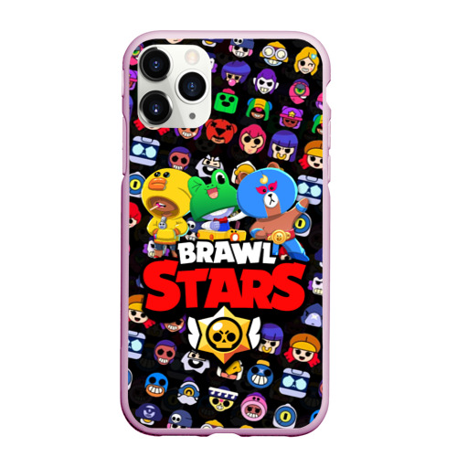 Чехол для iPhone 11 Pro матовый Brawl Stars, цвет розовый
