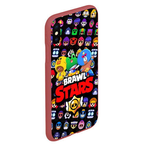 Чехол для iPhone XS Max матовый Brawl Stars, цвет красный - фото 3