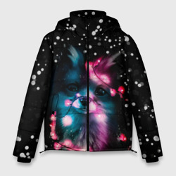 Мужская зимняя куртка 3D Лисёнок новогодний