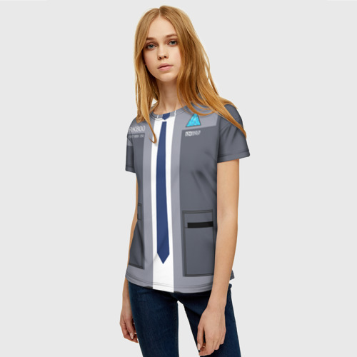 Женская футболка 3D с принтом Detroit:become, фото на моделе #1