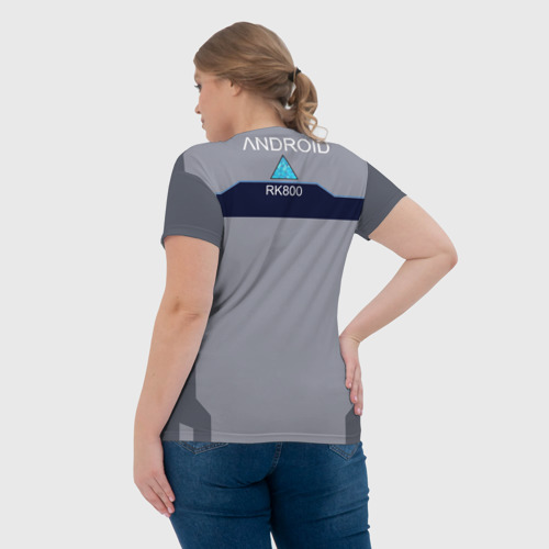 Женская футболка 3D с принтом Detroit:become, вид сзади #2