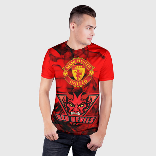Мужская футболка 3D Slim Manchester United, цвет 3D печать - фото 3
