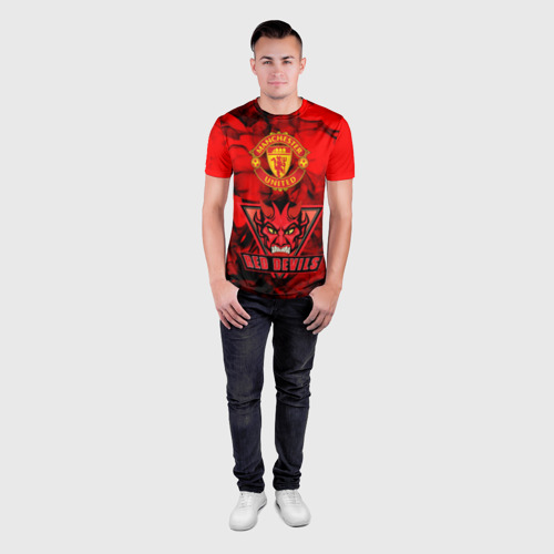 Мужская футболка 3D Slim Manchester United, цвет 3D печать - фото 4