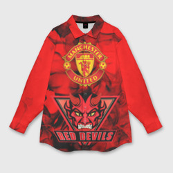 Женская рубашка oversize 3D Manchester United