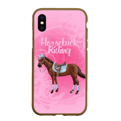 Чехол для iPhone XS Max матовый Horseback Rading