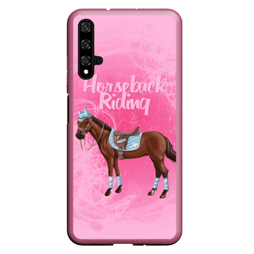 Чехол для Honor 20 Horseback Rading, цвет малиновый