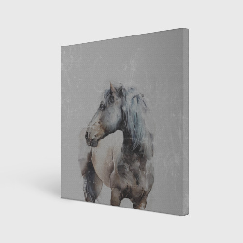 Холст квадратный Лошадь, цвет 3D печать