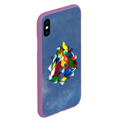 Чехол для iPhone XS Max матовый Кубик Рубика - фото 2