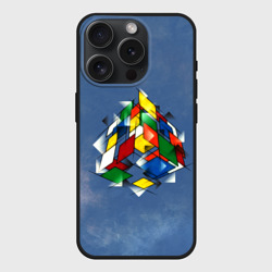 Чехол силиконовый для Apple iPhone 15 Pro матовый Кубик Рубика