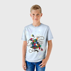 Детская футболка 3D Кубик Рубика - фото 2