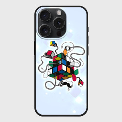 Чехол силиконовый для Apple iPhone 15 Pro матовый Кубик Рубика