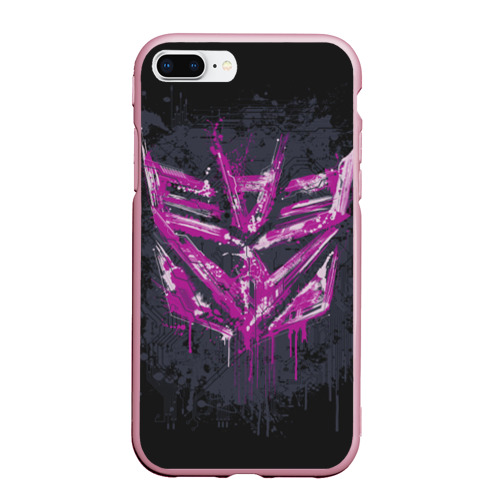 Чехол для iPhone 7Plus/8 Plus матовый Transformers, цвет розовый