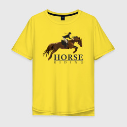 Мужская футболка хлопок Oversize Horse riding