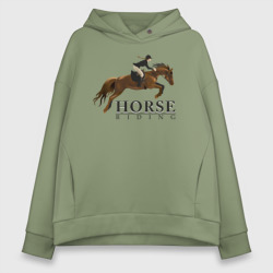 Женское худи Oversize хлопок Horse riding