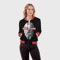 Женский бомбер 3D Ничего Не Знаю - фото 2