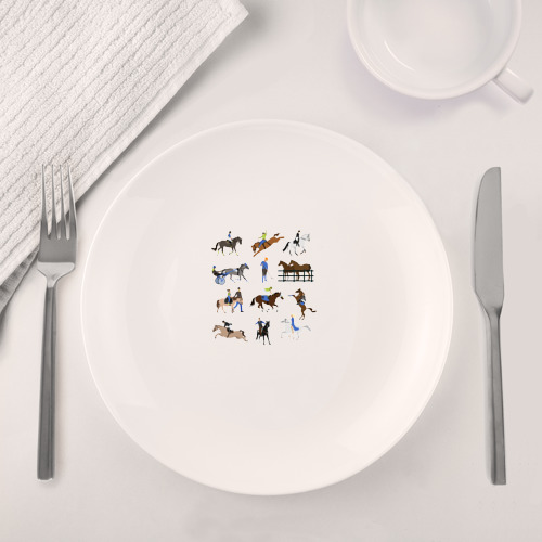 Набор: тарелка + кружка Конный виды спорта - фото 4