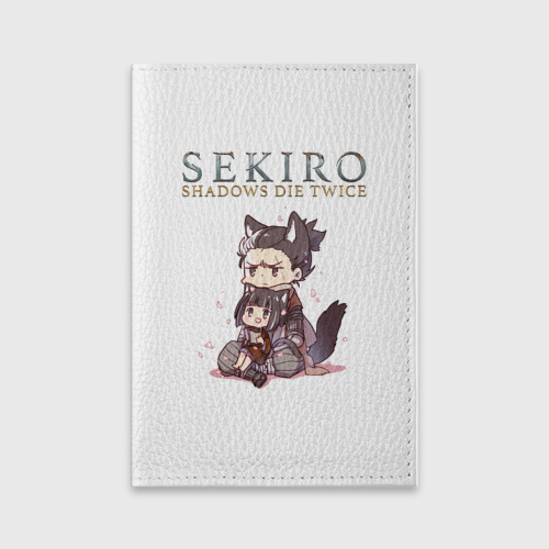 Обложка для паспорта матовая кожа с принтом Sekiro:Shadows Die Twice, вид спереди №1