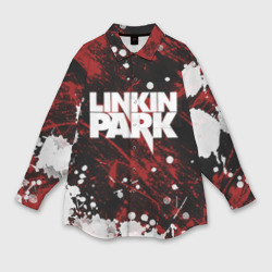 Мужская рубашка oversize 3D Linkin Park